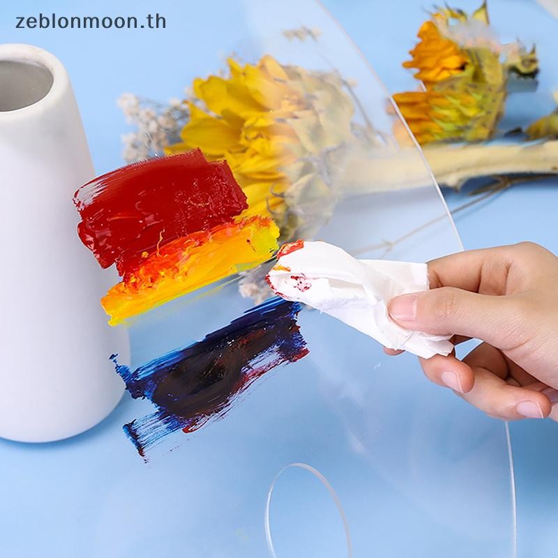 [HM] 1 ชิ้นจานใสจานอะคริลิกวิจิตรศิลป์สีน้ํามันจิตรกรรม Gouache พาเลทอายแชโดว์อะคริลิค {th} - รูปที่ 2