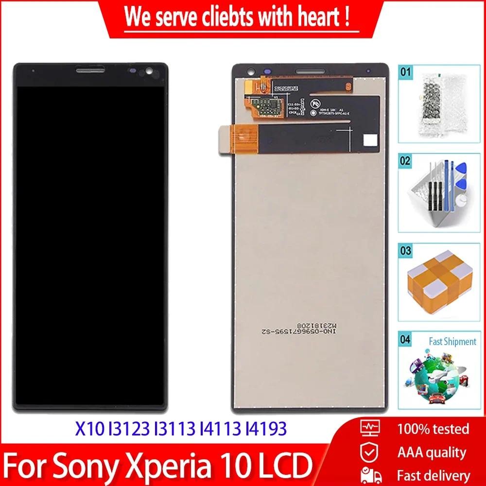 LCD ต้นฉบับสําหรับ Sony Xperia 10 จอแสดงผล LCD Touch Screen Digitizer เปลี่ยน LCD สําหรับ Sony Xperi