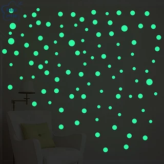 Bluestyle Luminous Dots สติ๊กเกอร์ติดผนังเรืองแสงบ้านเด็กผนัง DIY Self-กาวตกแต่งเรืองแสงใน Dark สติกเกอร์ใหม่