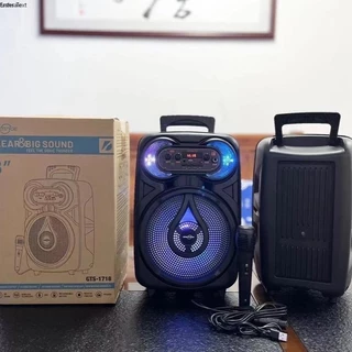 ลำโพงบลูทูธรุ่นGTS-1718 ดอกลำโพง8นิว,แถมฟรีไมค์สายชาร์จ เสียงดีปากแบตกำลํได้