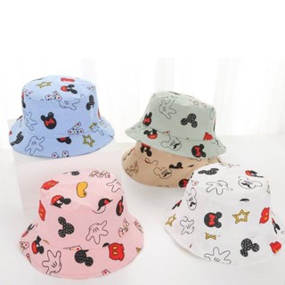 หมวกบักเก็ตเด็ก มีสายรัดคาง ผ้านิ่มใส่สบาย อายุ 0-3 ปีการ์ตู…