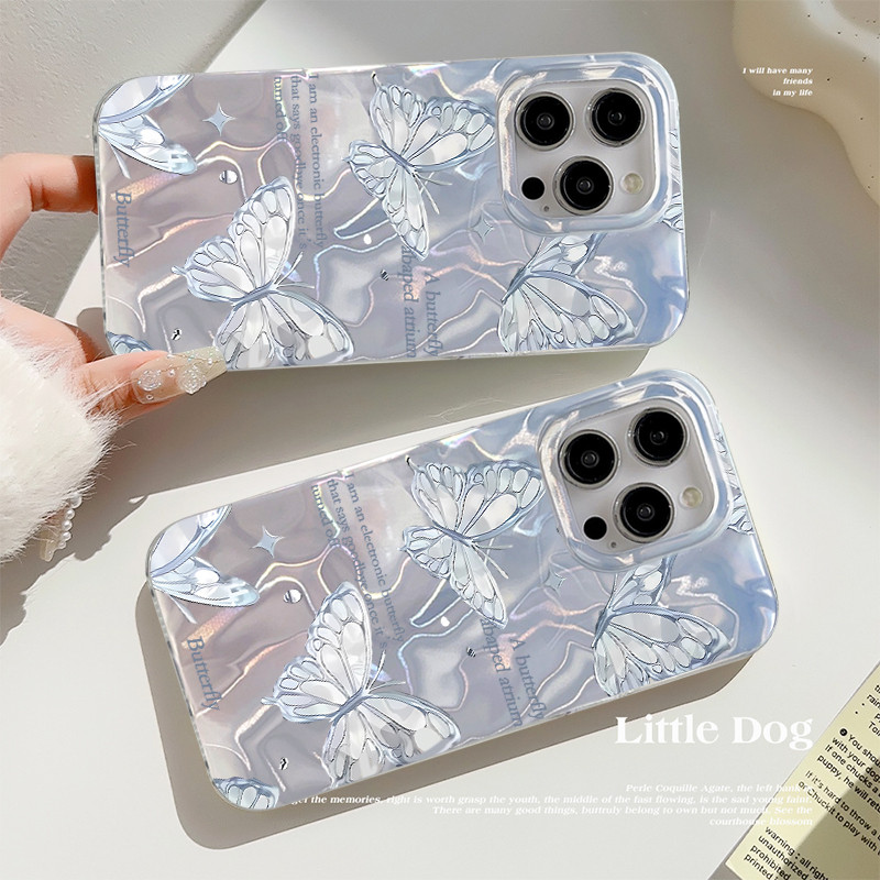 อินเทรนด์ Blue Butterfly สําหรับ VIVO Y11 Y17 Y15 Y75 Y85 Y02A Y02S Y16 Y35 Y03 Y18 Y15S Y15A Y10 Y0