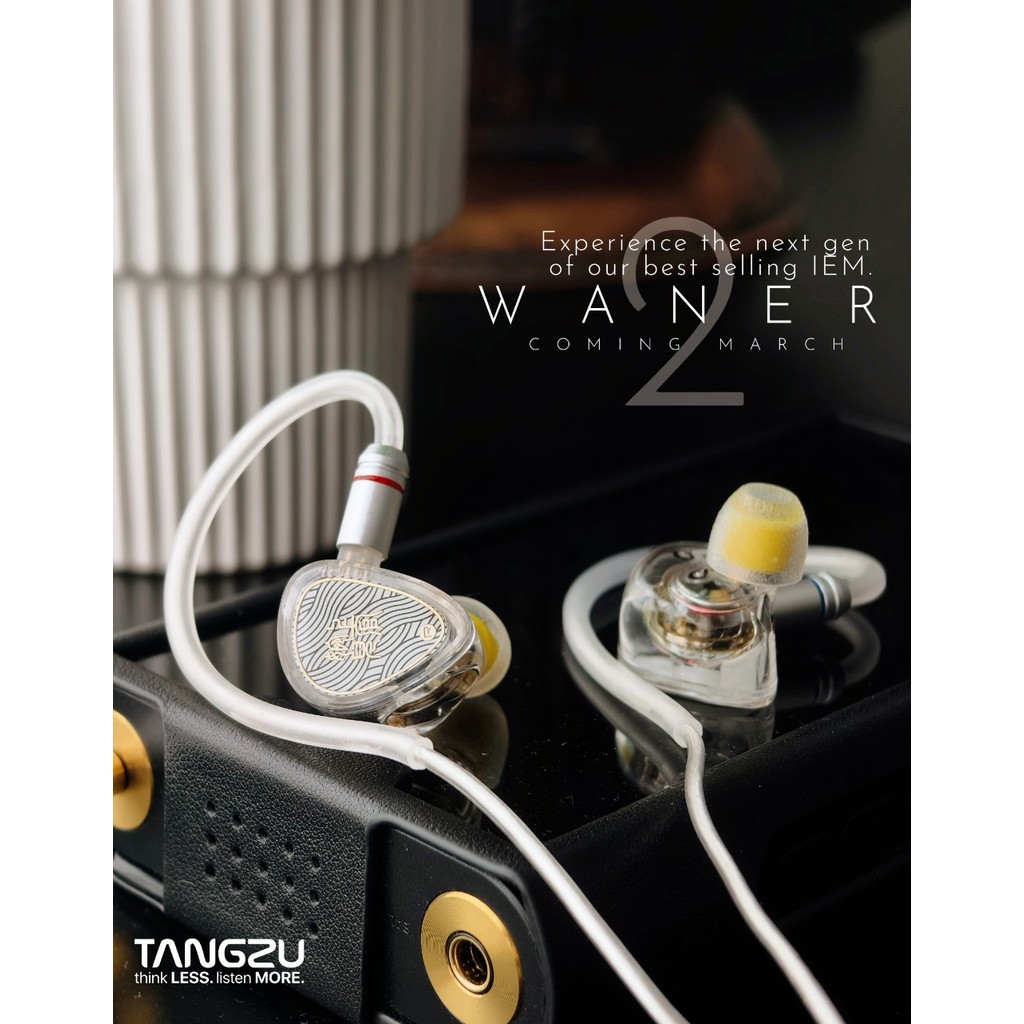 ใหม่ Tangzu Waner 2 10 มม.แบบไดนามิกหูฟังชนิดใส่ในหู IEM MIC โลหะคอมโพสิตไดอะแฟรม 0.78 มม.2Pin IEMs Wan er SG II