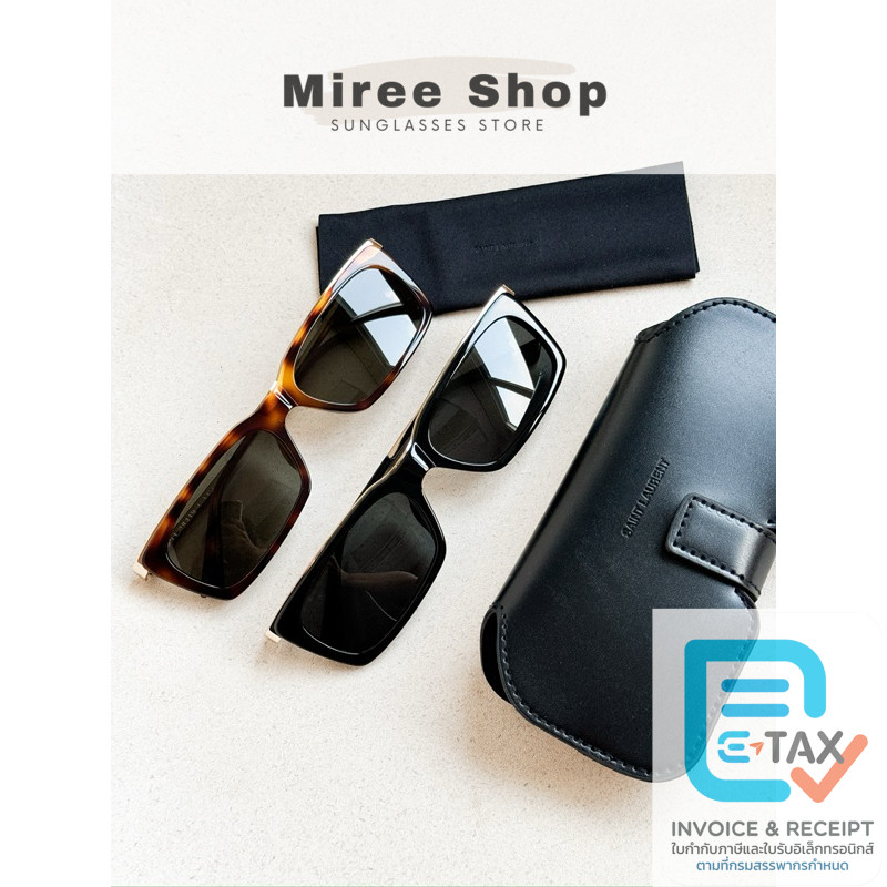 YSL SL766 กรอบดำ ขาทอง ดูดีมีสไตล์เรียบหรู ของแท้เท่านั้นค่า