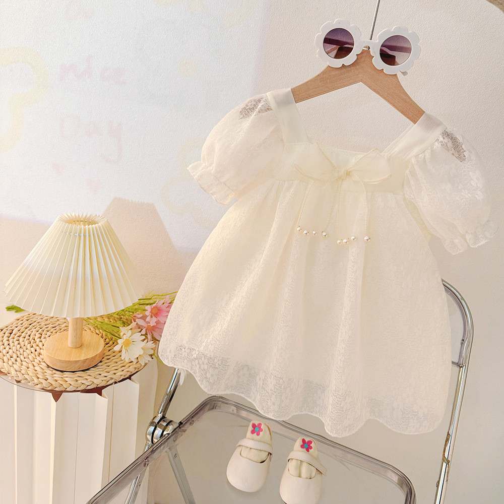 สาวสไตล์ตะวันตกกระโปรงผ้ากอซชุดฤดูร้อนเด็กชุดสาวเด็กแขนสั้นชุดเจ้าหญิงเด็กฤดูร้อนแฟชั่นกระโปรงขนาดเล็ก - รูปที่ 5