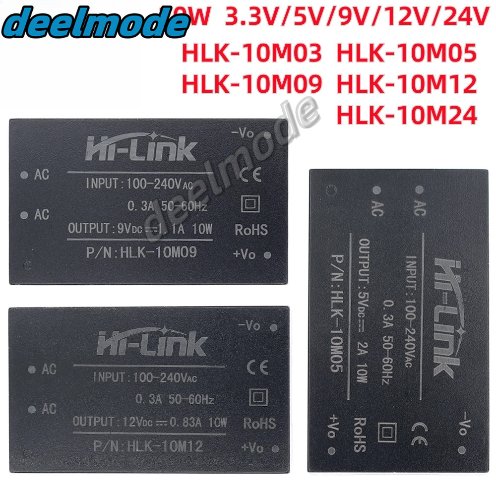 100% Original HLK-10M05 10W 3.3V 5V 9V 12V 24V 2A 1100mA HLK-10M12 HLK-10M24 HLK-10M09 AC DC สวิทช์แ