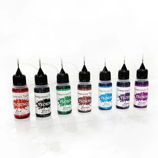 หมึกสักชั่วคราว TPKSF, DIY Body Art Gloss Tint สีกึ่งถาวรปลอมหมึกทั่วไป, 10ml อุปกรณ์แต่งหน้าสีครีมสักวาดด้วยมือ