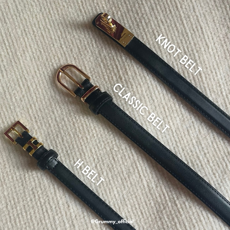 สายรัดเอว ส่งจากไทย GRUMMY  เข็มขัดหนัง งานอะไหล่ทอง ใส่ได้ตั้งแต่เอว 24-39“ ขนาดในภาพ