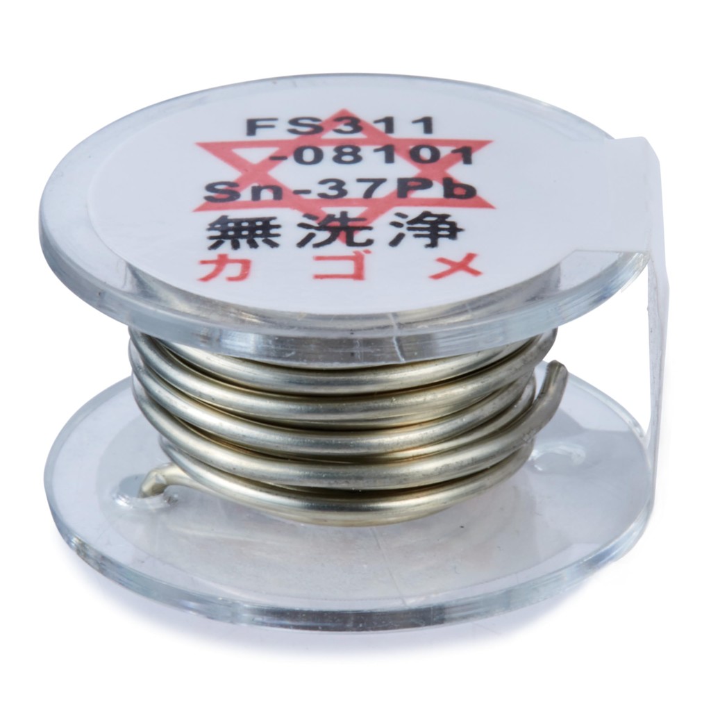 Hakko Hexasol ตะกั่วบัดกรี Sn-37Pb ชนิดฟลักซ์ที่ไม่สะอาด Φ0.8 มม. 1 ม. Fs311-08101
