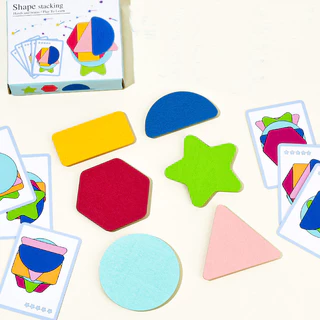 เด็ก Montessori ปริศนาไม้ 3D จิ๊กซอว์เกม Tangram Stick เรขาคณิตแหวนรูปร่างการจับคู่เด็ก Early ของเล่นเพื่อการศึกษา