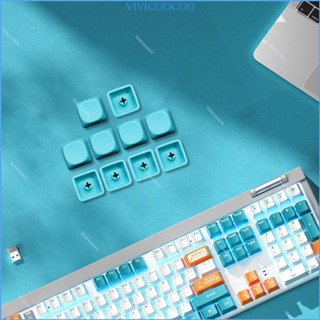 Vivi 10 ชิ้น PBT Blank Keycap MOA Profile 1U Gaming Keycap ค…