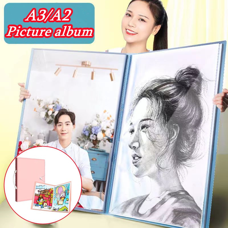 จัดส่งฟรีa3/a2,8k/4kอัลบั้มภาพโฟลเดอร์แฟ้มโฟลเดอร์จัดเก็บเด็กartวาดกระดาษการเก็บรักษาโฟลเดอร์สํานักง