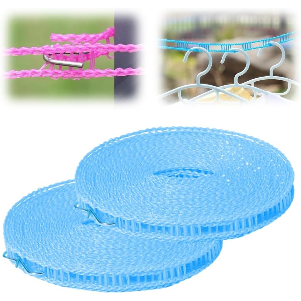 เชือกตากผ้ากันลมแบบพกพา Portable Clothesline 5 m 10 m สำหรับเดินทาง ตั้งแคมป์ และใช้ในบ้าน