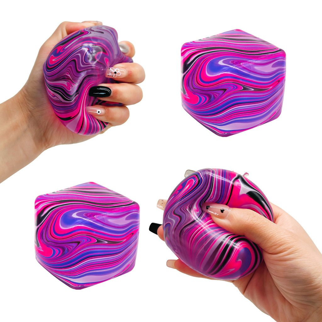 Purple Cube Slow Rebound Squishy ของเล่นความเครียดบรรเทา Mochi ของเล่นสําหรับเด็กและผู้ใหญ่ Needoh