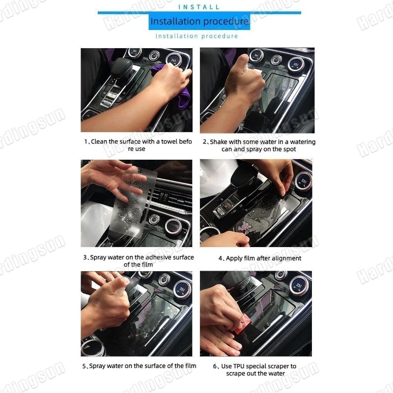 Mazda CX5 CX-5 2017-2024 แผงเกียร์หน้าต่าง Seitch แผง FilmTransparent ภายในป้องกันฟิล์ม TPU ป้องกันรอยขีดข่วน - รูปที่ 7