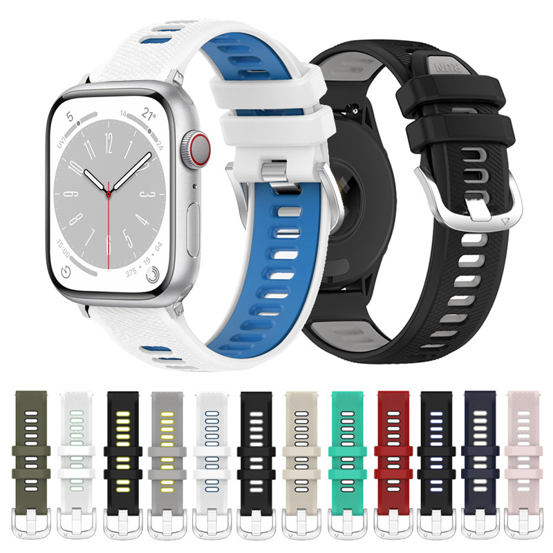 สายรัดซิลิโคนแบบสปอร์ตสบายสําหรับ Series 10 9 8 7 SE 6 5 4 3 iWatch 42 มม. 44 มม. 45 มม. 46 มม. 41 มม. 40 มม. 38 มม. Ultra 49 มม