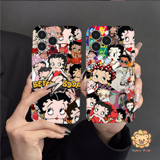 เคสไอโฟนiPhone 16 Pro Maxแฟชั่นเบ็ตปี้ บูปซิลิโคนเหลวโทรศัพท์มือถือกรณีfull-bodyป้องกันกันกระแทกtpuยางนุ่มสําหรับiphone 16 Pro Max 7plus 11 14 15 12 13 Pro Max 7 8 Plus XR XS