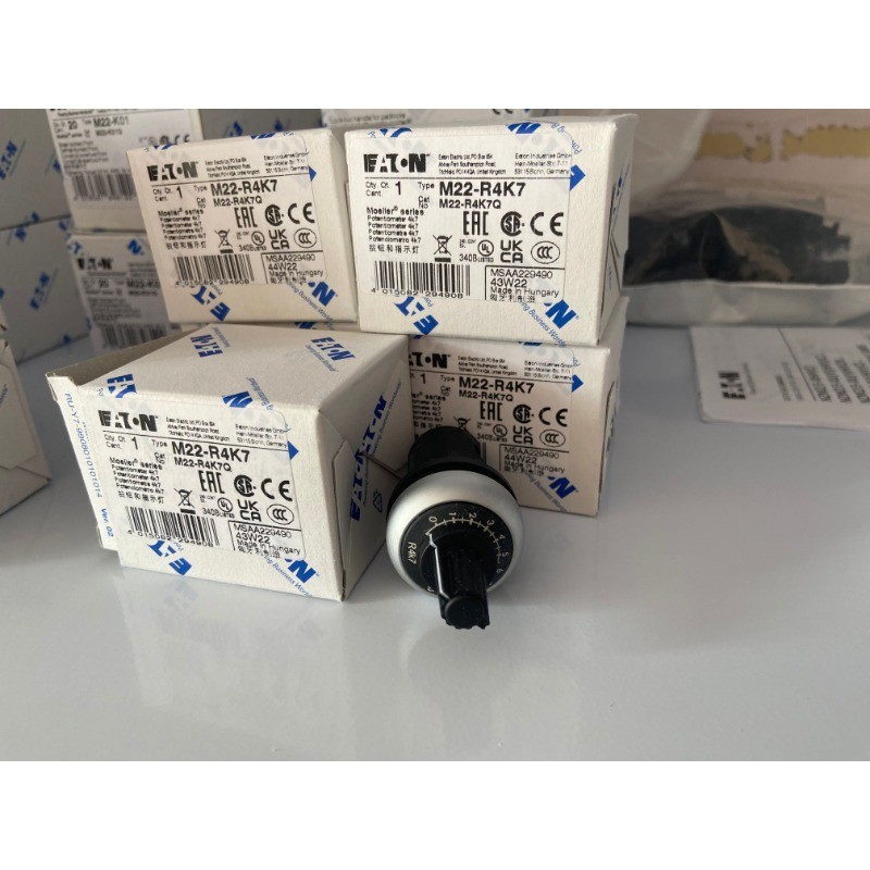 Eaton นําเข้าโพเทนชิออมิเตอร์ M22-R10K/R1K/R4K7/R47K/R100K/R470K ตัวต้านทานแบบปรับได้ PA6-GF30