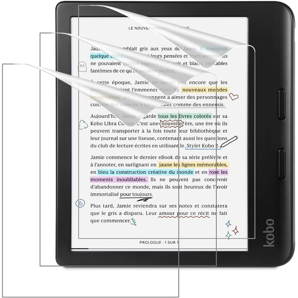 Moko 3-Pack Matte Screen Protector สําหรับ Kobo Libra สี 7 นิ้ว 2024/Kobo Libra 2 E-Reader 7 "2021, Premium PET Anti-Glare หน้าจอป้องกันฟิล์ม