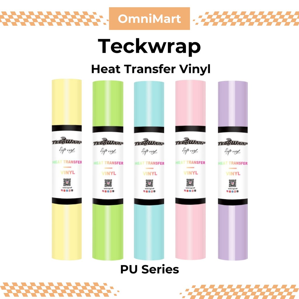 TeckWrap HTV Iron on Vinyl Cricut/Silhouette – PU Heat Transfer Vinyl 12"x5ft Craft Vinyl