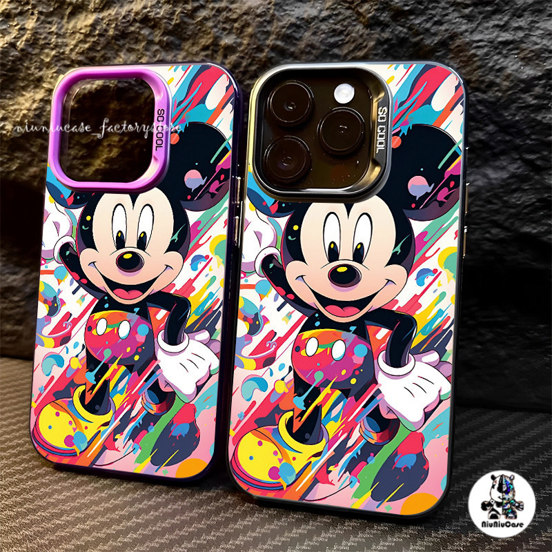 เคสไอโฟน13 รูปแบบมิกกี้เมาส์ For IPhone 13 12 16 7 14 15 11 16 Pro Max 8 Plus XR XS Max SE เคสไอโฟน11 เคส เคสแข็งคุณภาพ