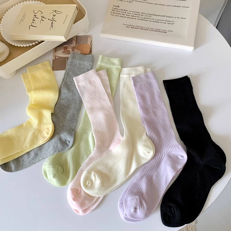 9 สีฤดูร้อนสีทึบลายเส้นแนวตั้งบางสไตล์ระบายอากาศนักเรียนสบายๆกลาง-