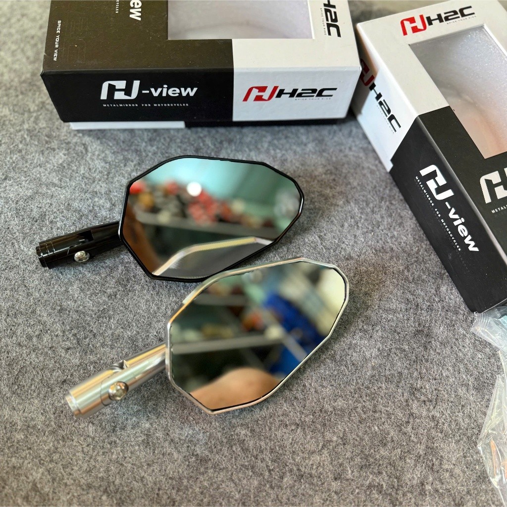 กระจก H2C V2, H2C V2 แก้ว CNC อลูมิเนียมของเล่นอุปกรณ์เสริมกระจกมองหลังรถจักรยานยนต์กระจก H2C แท้