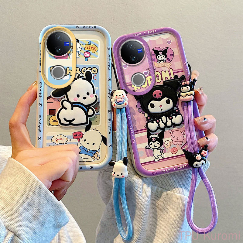 เคส vivo v50 4G 5G TPU Kuromi ซิลิโคนอ่อนนุ่มเคสโทรศัพท์ตุ๊กตาการ์ตูนของเล่นการ์ตูน PQG2