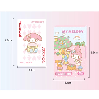 การ์ดเกมโป๊กเกอร์การ์ตูนความบันเทิงลําลอง Melody Hello Kitty Series การ์ดเกมโป๊กเกอร์