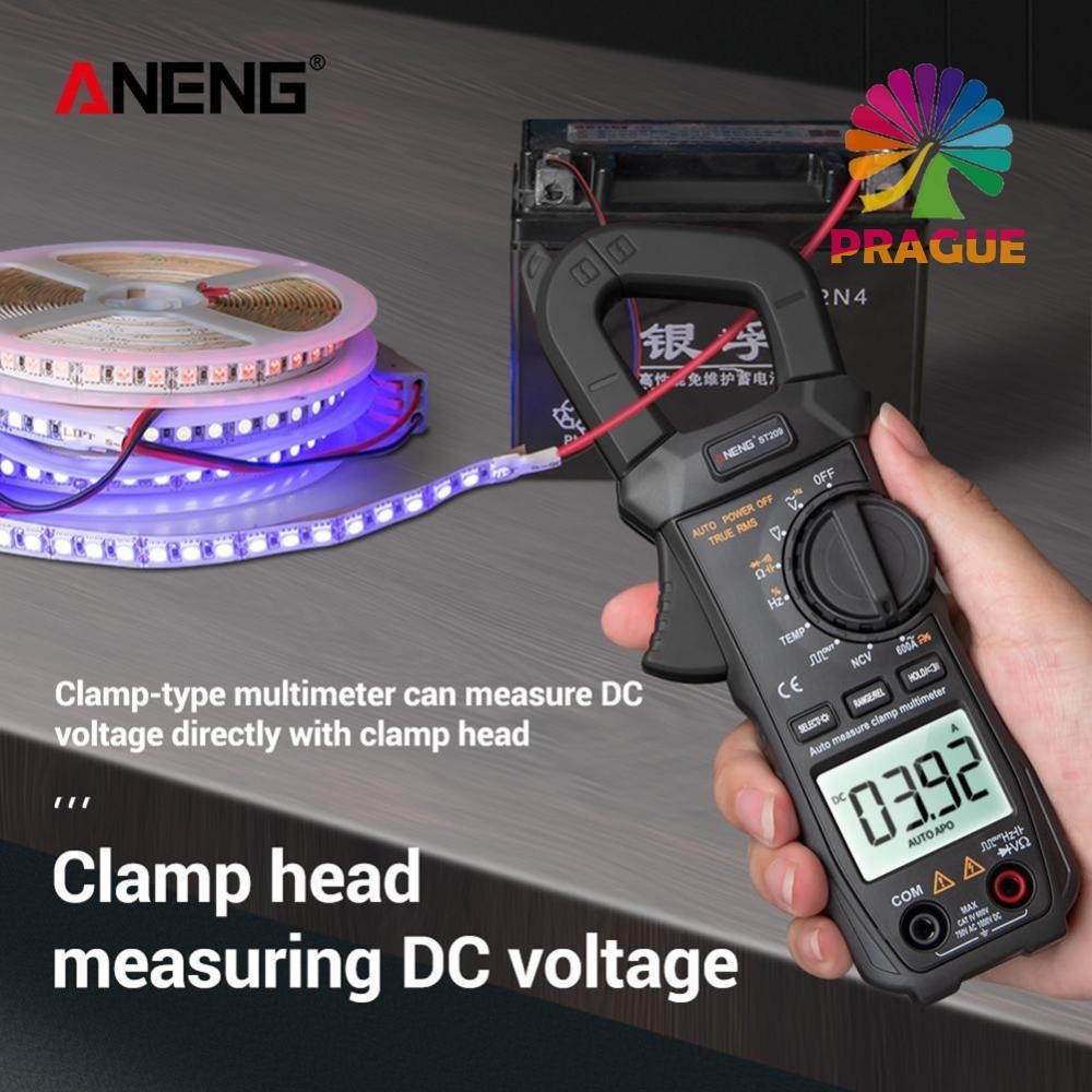 Uk ANENG ST209 แคลมป์มิเตอร์ LCD Backlight Digital AC/DC Ammeter Voltmeter Tester [prague.th]