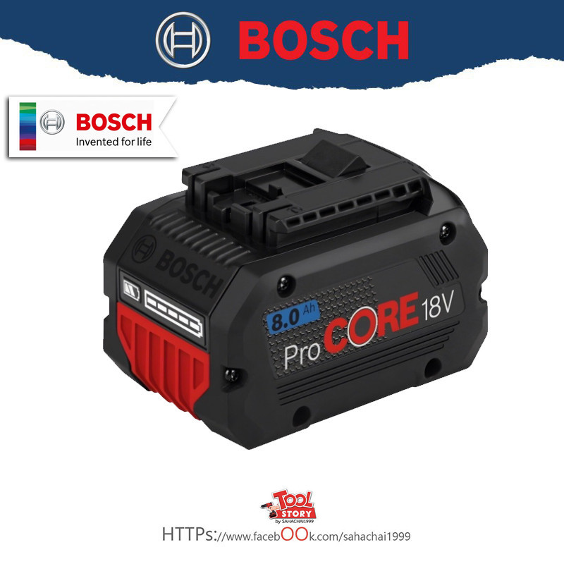 BOSCH 1600A028TV แบตเตอรี่ ProCORE 18V 8.0 Ah รับประกันศูนย์ 6 เดือน
