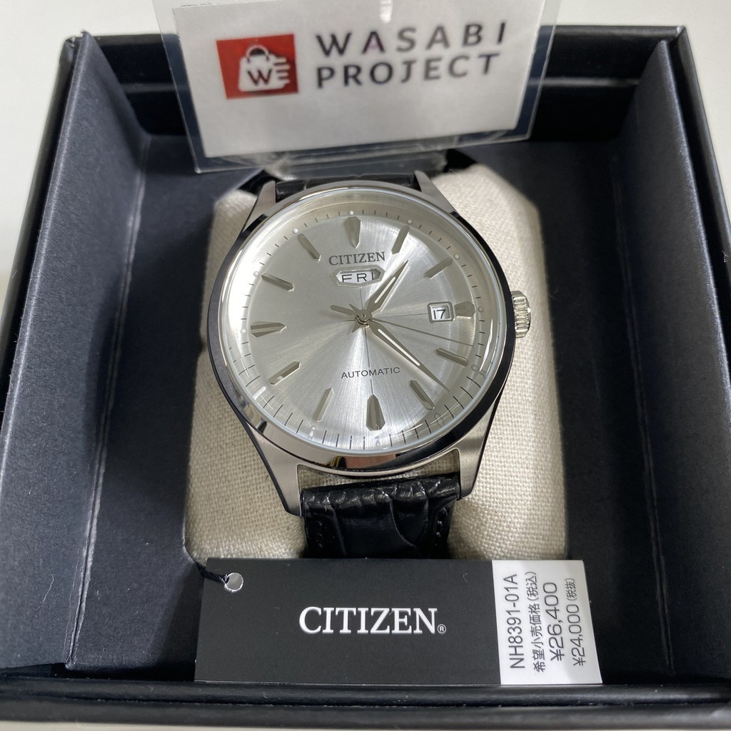 [Authentic★Direct from Japan] CITIZEN NH8391-01A Unused RECORD LABEL Automatic Crystal glass Silver Men Wrist watch นาฬิกาข้อมือ