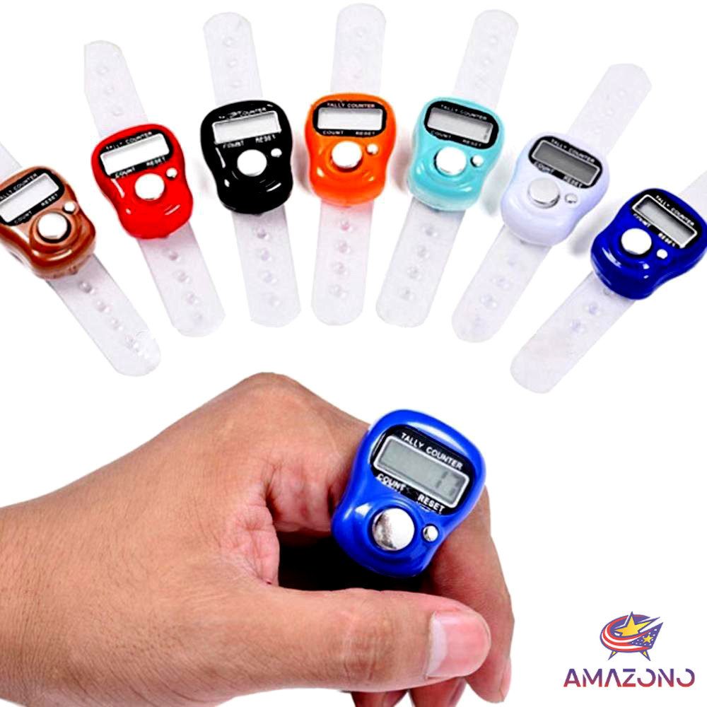 Amaz เครื่องนับดิจิตอลแบบมีไฟ สวมนิ้ว นับก้าว นับรอบการวิ่ง digital counter