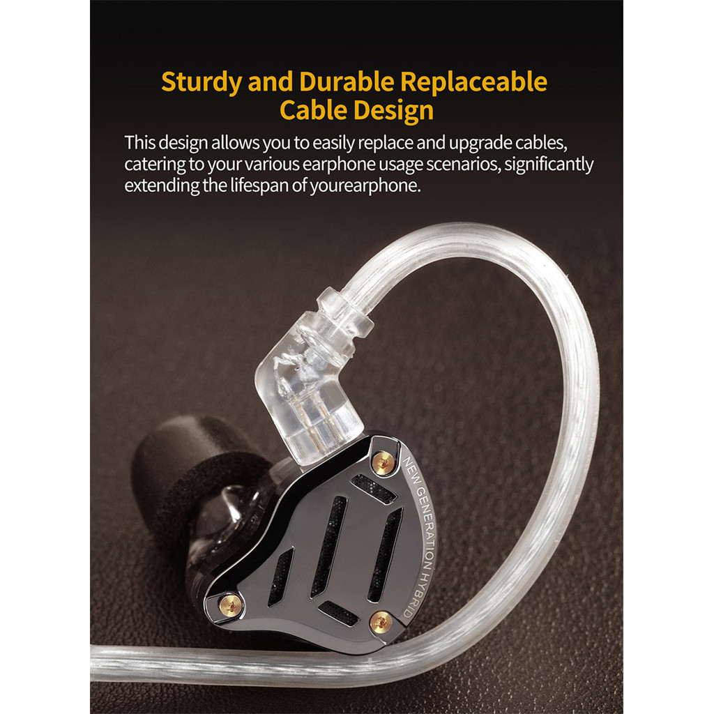 Kz ZS10 Pro 2 หูฟังแบบมีสาย 4 ระดับ สวิตช์จูน หูฟังโลหะ HIFI สเตอริโอ เบส เพลง กีฬา หูฟัง ชุดหูฟังมอนิเตอร์ในหู