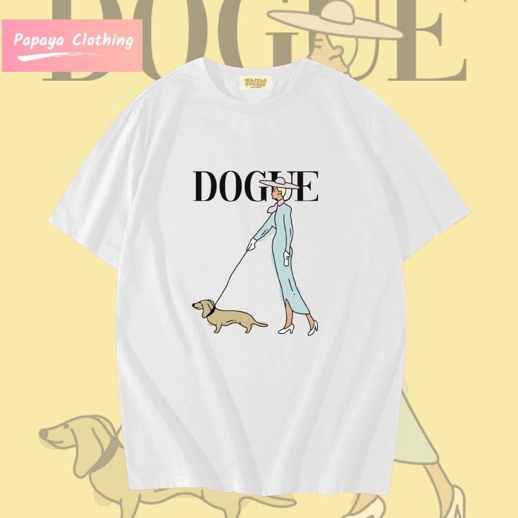 Papaya เสื้อยืดโอเวอร์ไซส์ เสื้อยืดเกาหลี ผ้าคอตตอน100% เสื้อยืดลายน่ารัก WS0053S-5XL