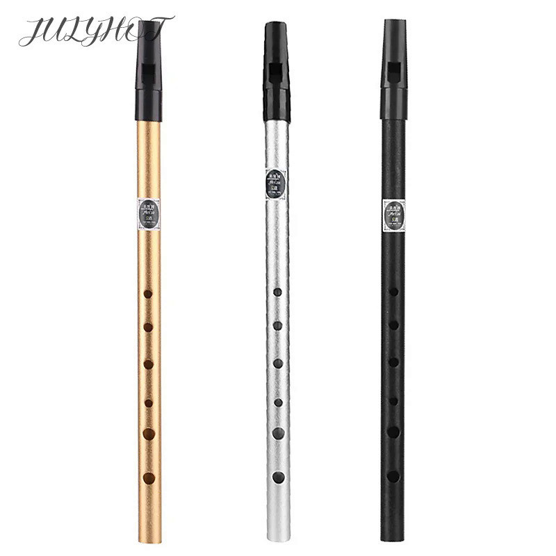 1Pc 6 Hole Flute C/D Key Irish Whistle Ireland Tin Penny Whistle Metal Flute Instrument Wind Musical