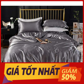 🧧GIÁ SỈ🧧Combo 5 Món Chăn Ga Gối Phi Lụa Silk Mát Mịn Hàng Loại 1, Gồm Chăn Trần Bông _Chăn Ga Sỉ HCM