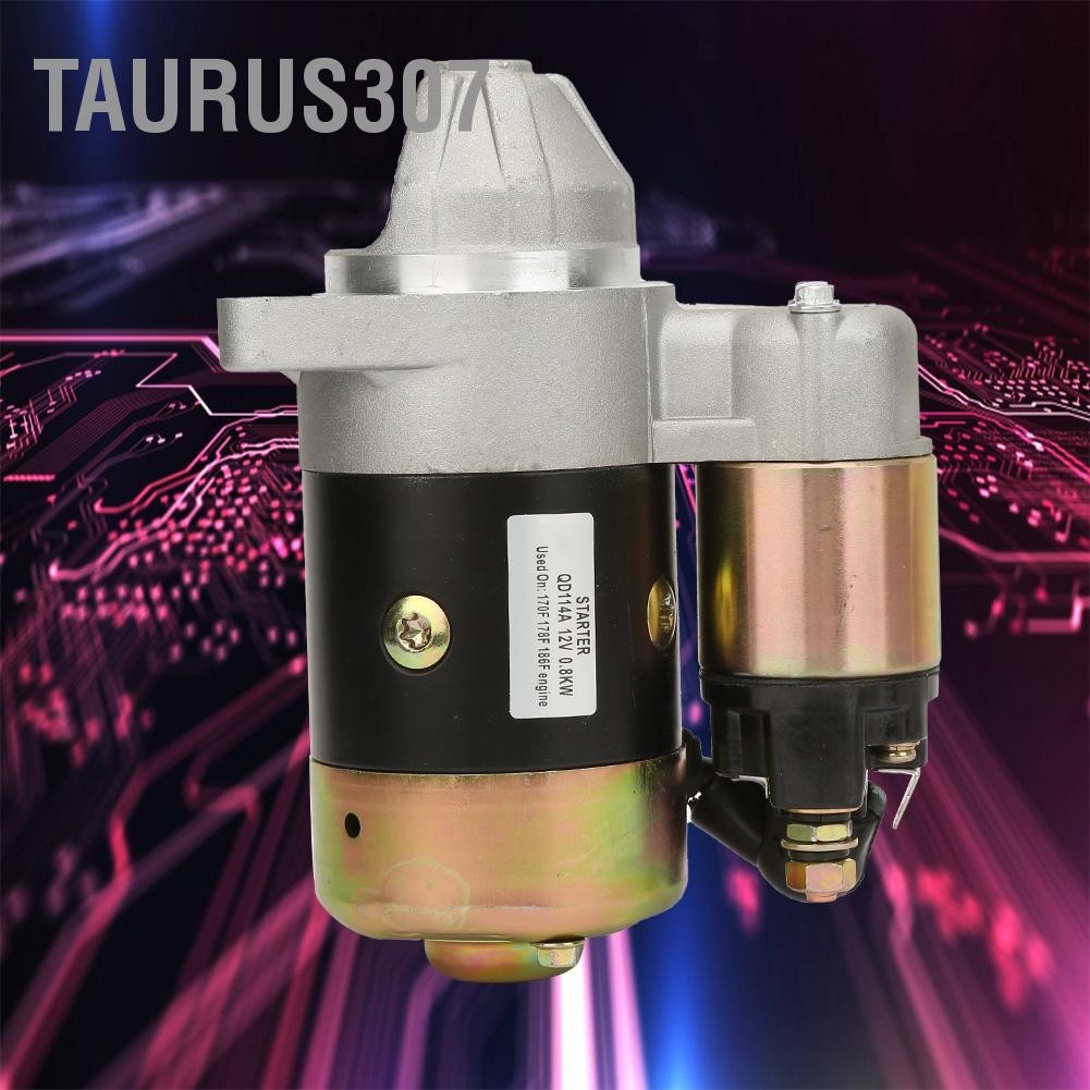 Taurus307 12V 0.8KW ปั๊มน้ำ/ดีเซล/เบนซินเครื่องยนต์สตาร์ทไฟฟ้ามอเตอร์หมุนผกผัน