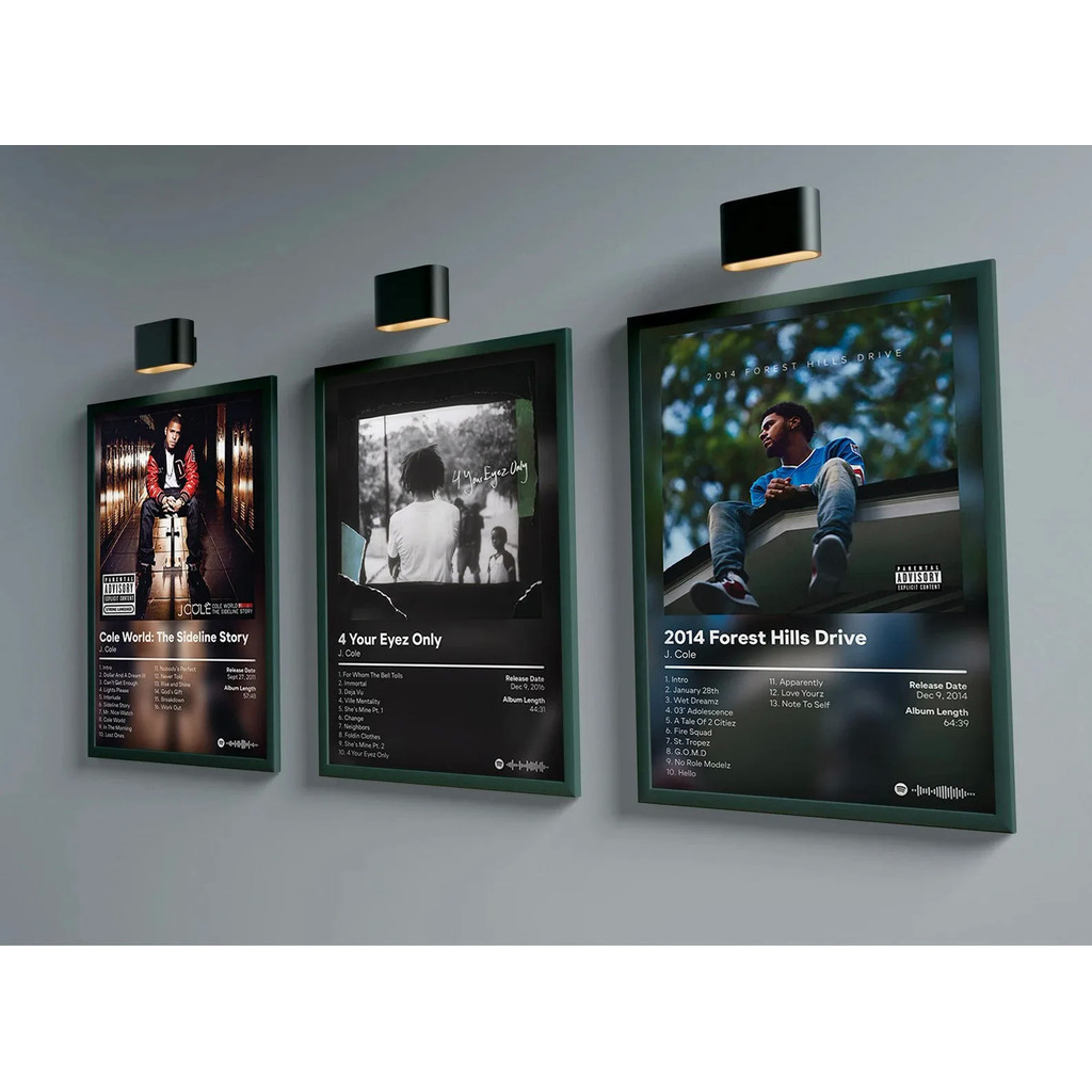 Nordic Pop อัลบั้มปกโปสเตอร์ความงาม Rapper Hip Hop Rock เพลง Star J.Cole ไดรฟ์ Kod ผ้าใบ Wall Art ภา