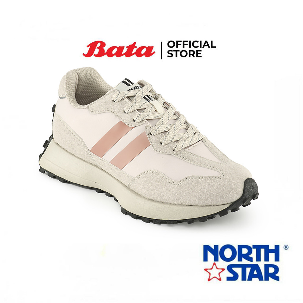 Bata บาจา ยี่ห้อ North Star รองเท้าผ้าใบแบบผูกเชือก สนีกเกอร์ สำหรับผู้หญิง รุ่นPAMERU สีน้ำตาล 5208070 สีม่วง 5209070
