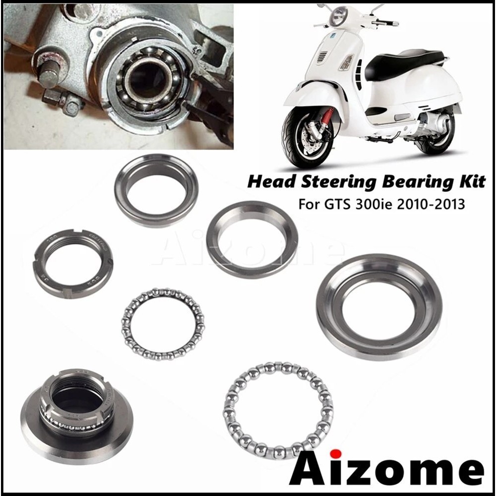 AI Stainless Steel Scooter Motorcycle Accessories Complete Head Race Bearings Set For GTS 300IE GTS3