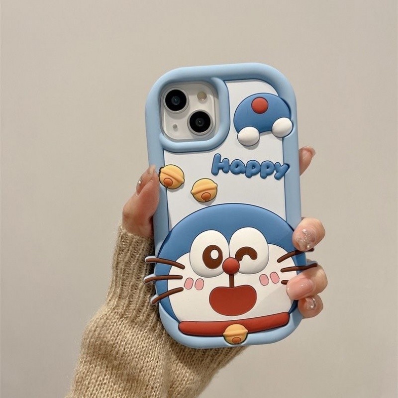 เคสซิลิโคน ลายแมว 3D กันตก สําหรับ iPhone X XR XS 11 12 13 14 15 Pro Max