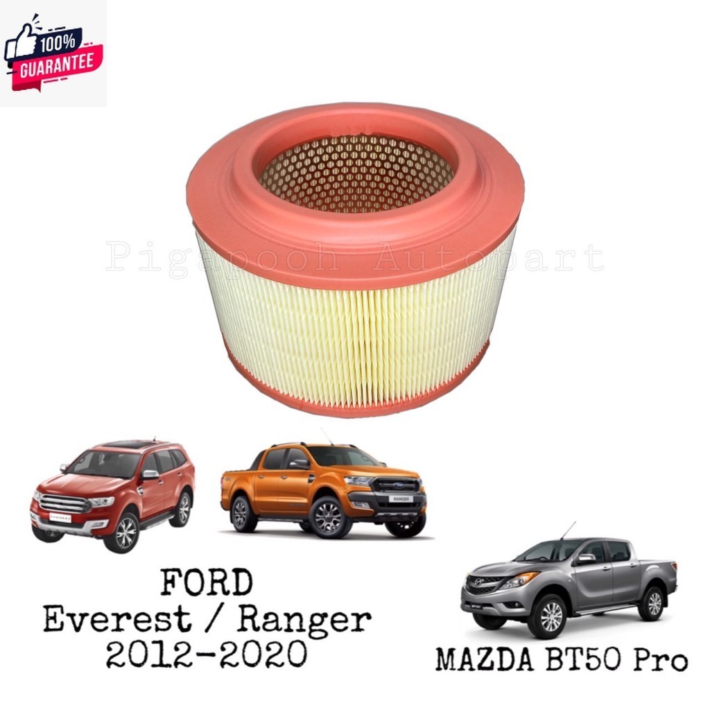ซื้อคู่ ถูกกว่า กรองอากาศ+กรองแอร์ Ford Ranger Everest / Mazda BT50Pro year 2012-2020