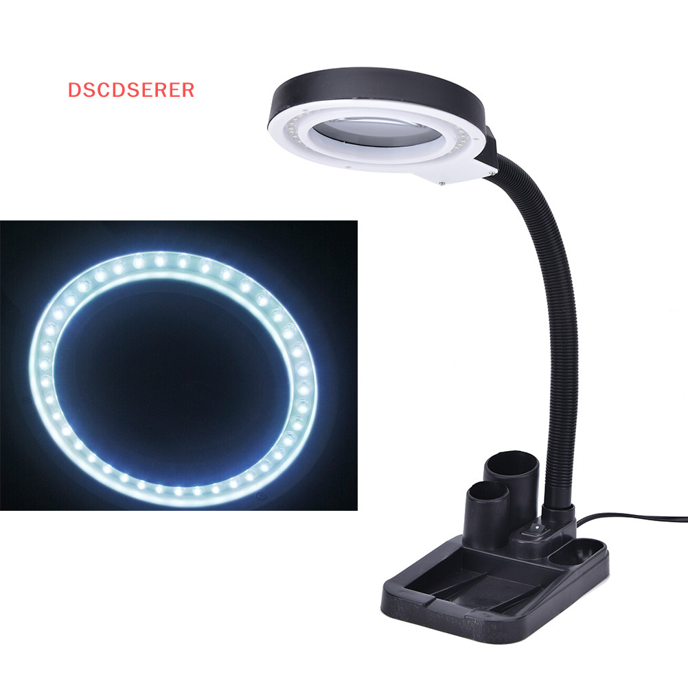Zenshibbb.th โคมไฟตั้งโต๊ะ พร้อมแว่นขยาย 5X 10X พร้อมไฟ LED 40 ดวง