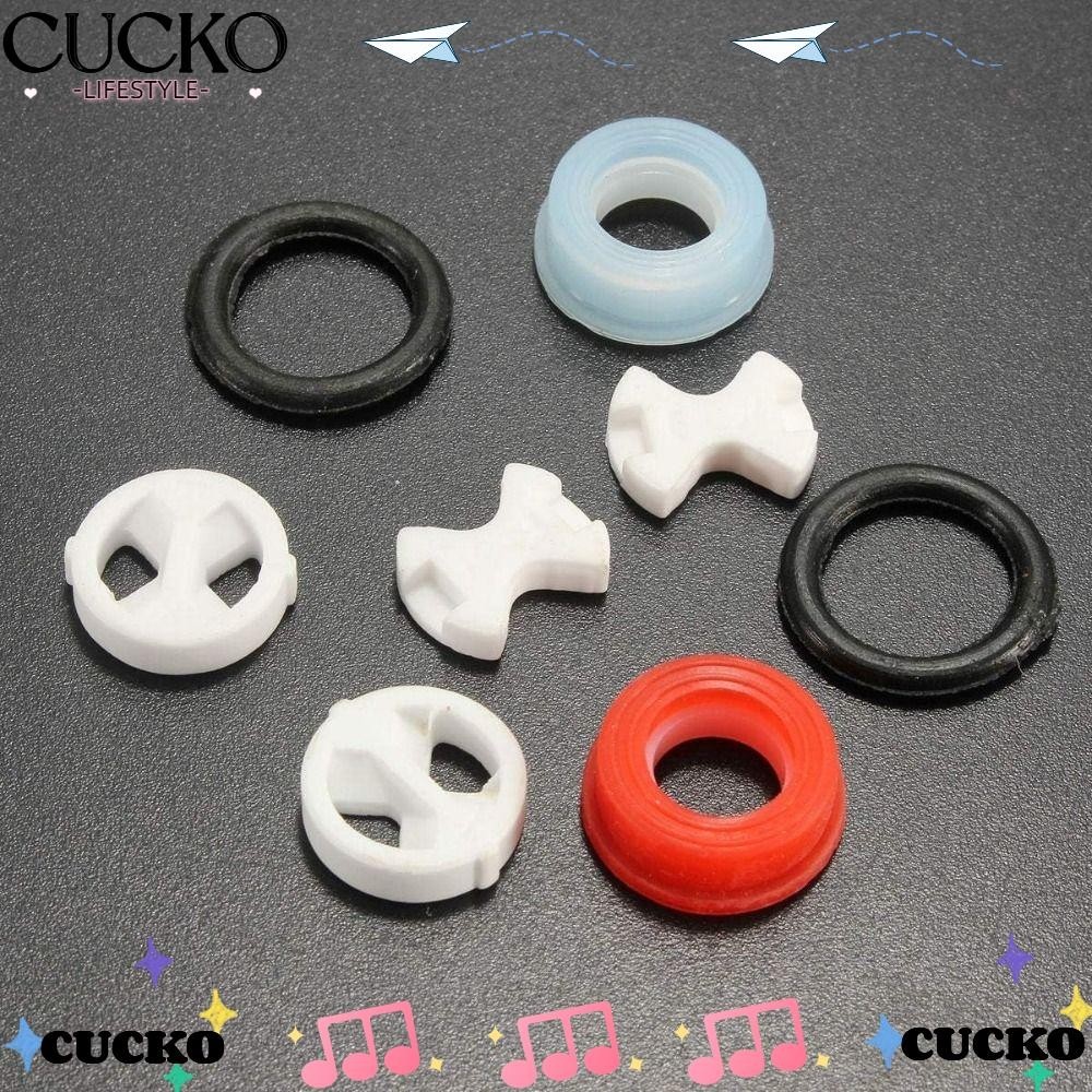 Cucko ชุดชิปเซรามิก แกนวาล์วทองแดง ทรงกลม สีแดง สีฟ้า สําหรับก๊อกน้ําร้อน และเย็น 1 ชุด