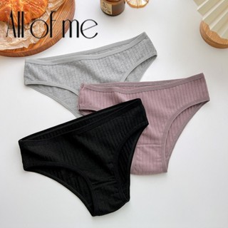 Allofme กางเกงชั้นใน ผ้าฝ้าย สีพื้น เซ็กซี่ สําหรับผู้หญิง M…