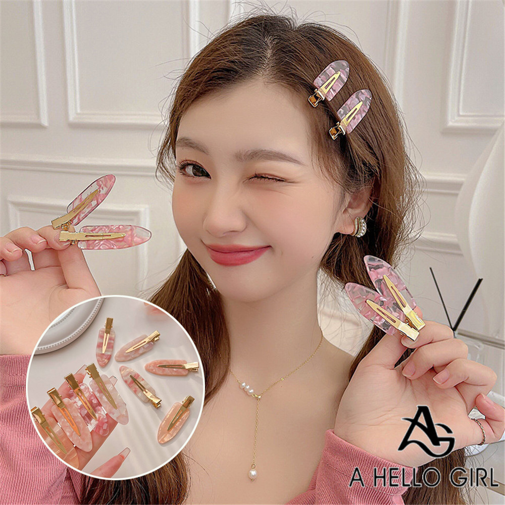 A HELLO GIRL กรดอะซิติกสาวเกาหลีญี่ปุ่น Traceless Cherry Blossom คลิปด้านข้างแต่งหน้าระดับไฮเอนด์