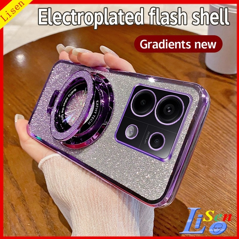 เคส Poco X6 5G/M6 Pro 4G/X6 Pro 5G เคสโทรศัพท ์ ป ้ องกันการตกโปร ่ งใสพร ้ อมขายึด ZJSF