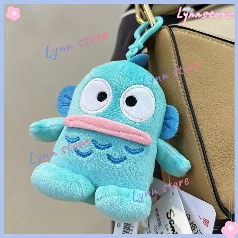 การ ์ ตูนของแท ้ Sanrio ของเล ่ นตุ ๊ กตา HANGYODON Keychian น ่ ารัก HANGYODON ตุ ๊ กตาพวงกุญแจผู ้ หญิงกระเป ๋ า Keychians สาว Birtnday ของขวัญ