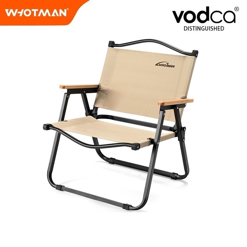 Vodca-WHOTMAN เก้าอี้พับแคมป์ปิ้ง แบบพกพา (ผ้าOxfordหนาพิเศษ) อุปกรณ์ตั้งแคมป์ สไตล์นอร์ดิก WH-Y1